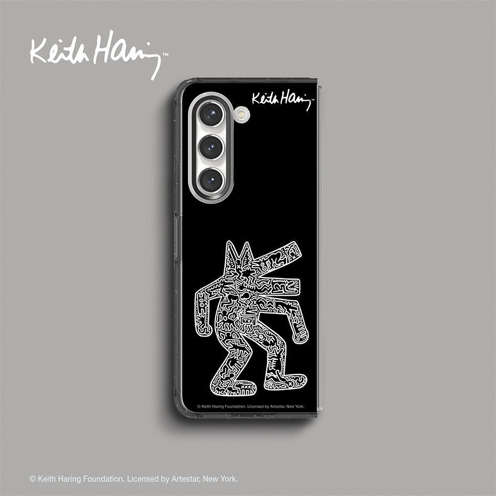 Keith Haring Black Eco-Friends Case for Galaxy Z Fold5