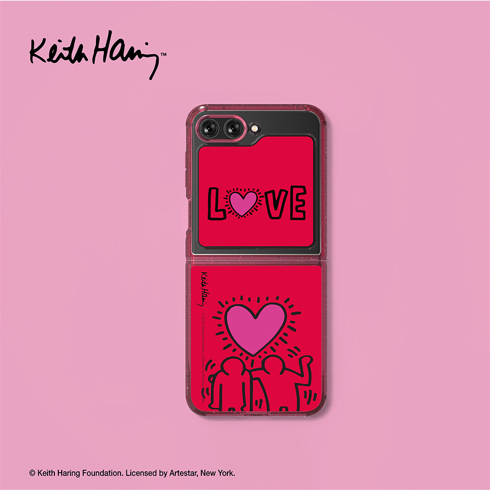 Keith Haring love Suit Case for Galaxy Z Flip5_Heart