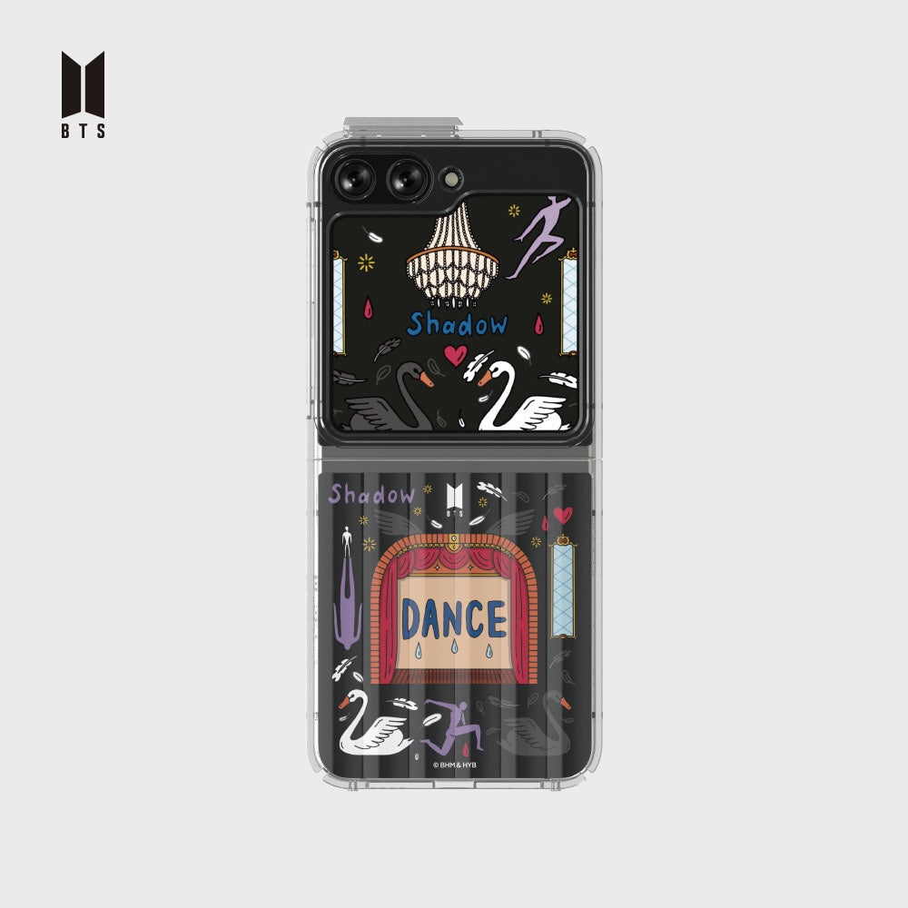 BTS Music Theme Flipsuit card Case Set Black Swan For Galaxy Z Flip5
