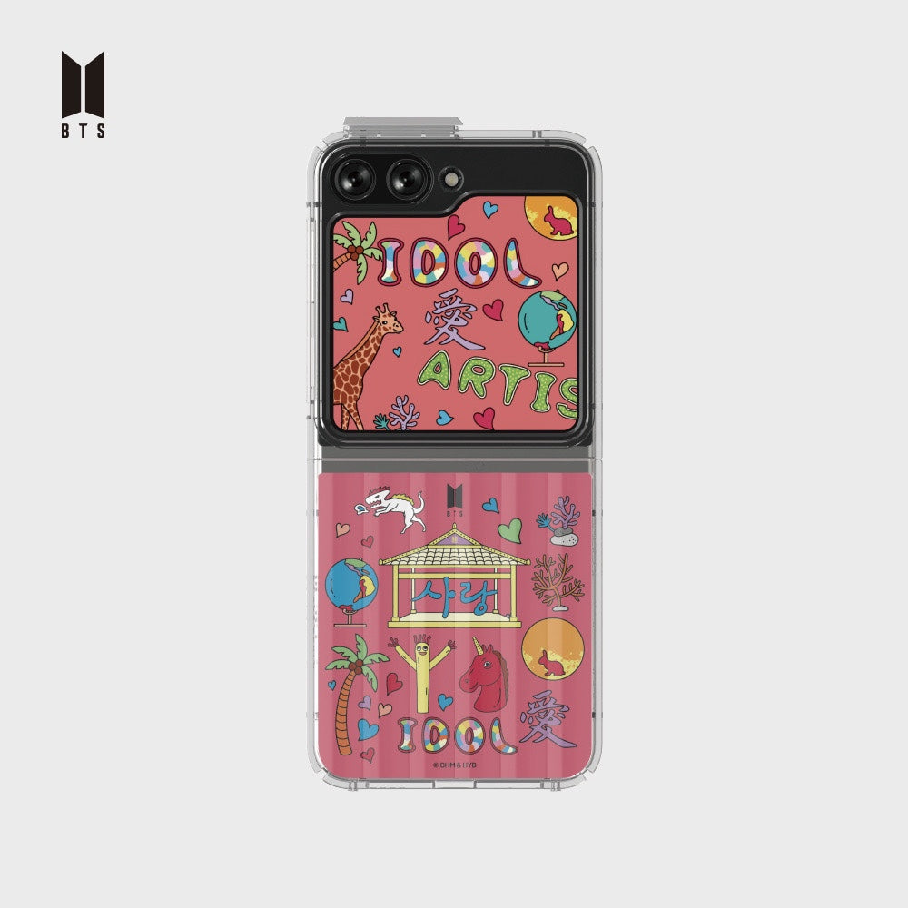 BTS Music Theme Flipsuit card Case Set IDOL For Galaxy Z Flip5