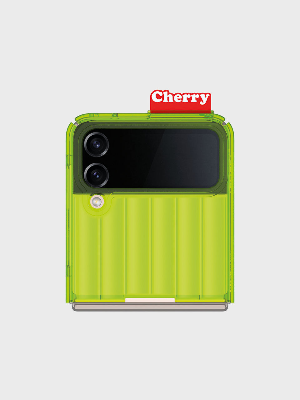 CL B1 Lime Green Cover Cherry Tag for Galaxy Z Flip4